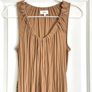 Women's A.L.C. Brown Belted Sleeveless Tank Maxi Dress Size 2